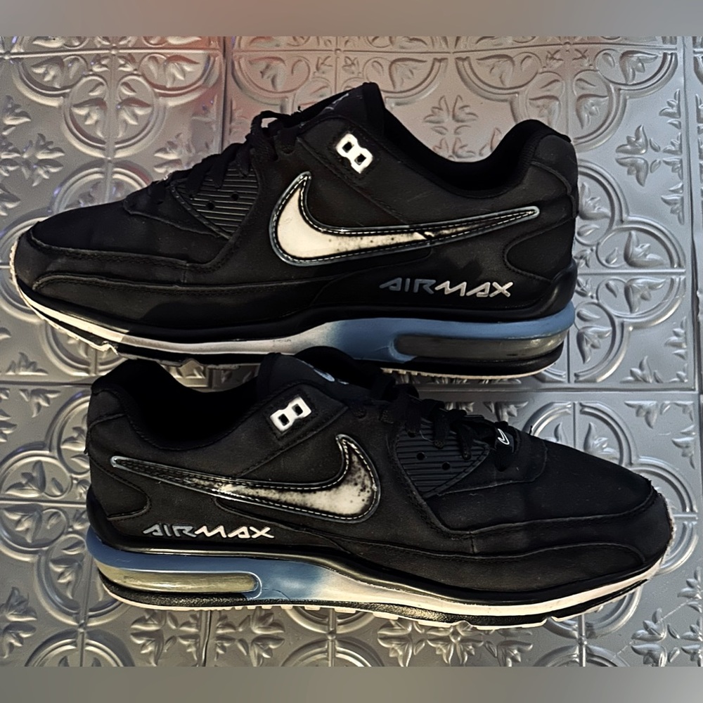 NIKE Air Max Wright 2007 Black, White & Baby Blue X Size : 12